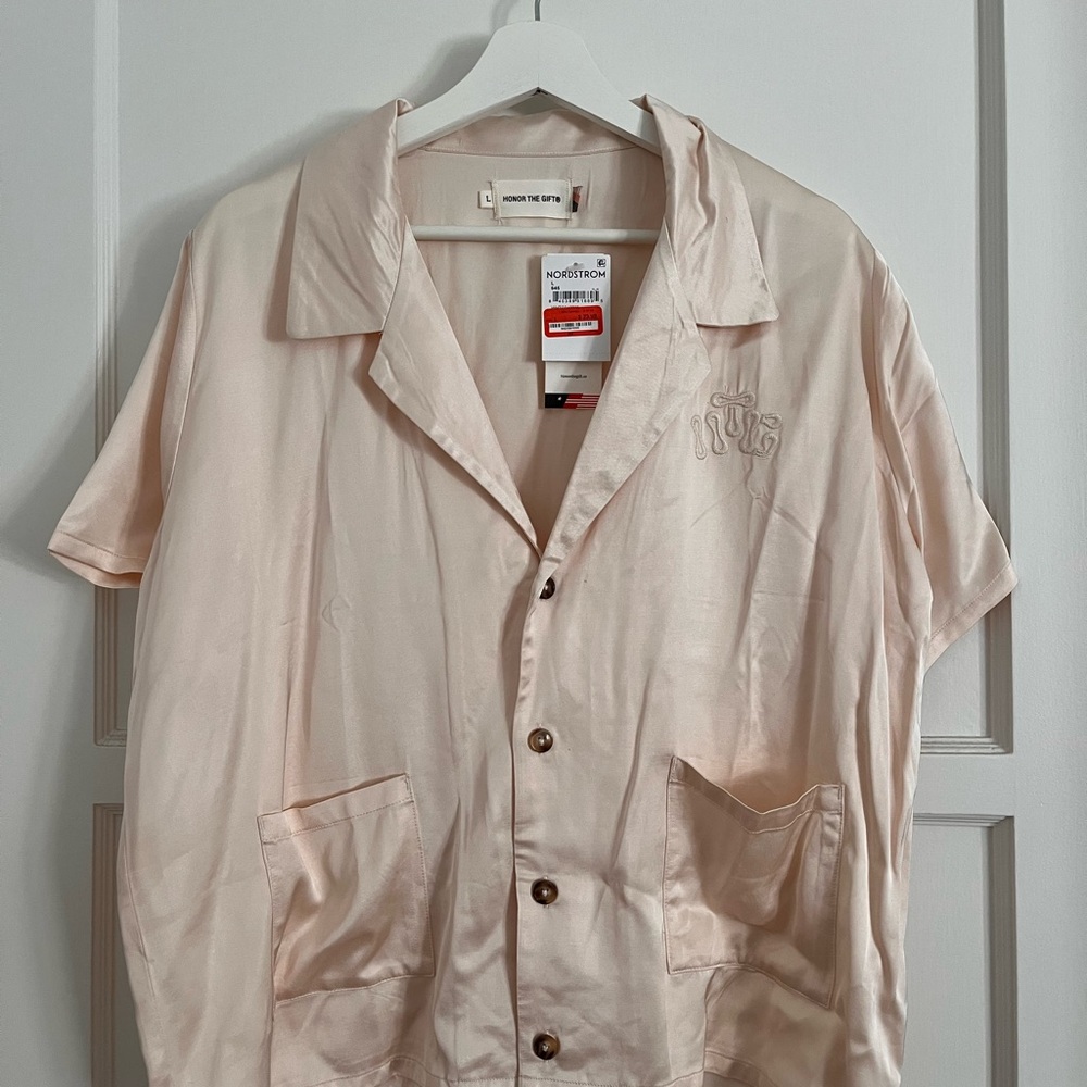 Nordstrom Women’s Cream Short Sleeve Blouse